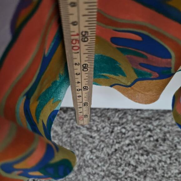 Vintage Kiyomi Hawaii 70s Dress Womens Size 10 Maxi Disco Tropical Psychedelic - Picture 12 of 14